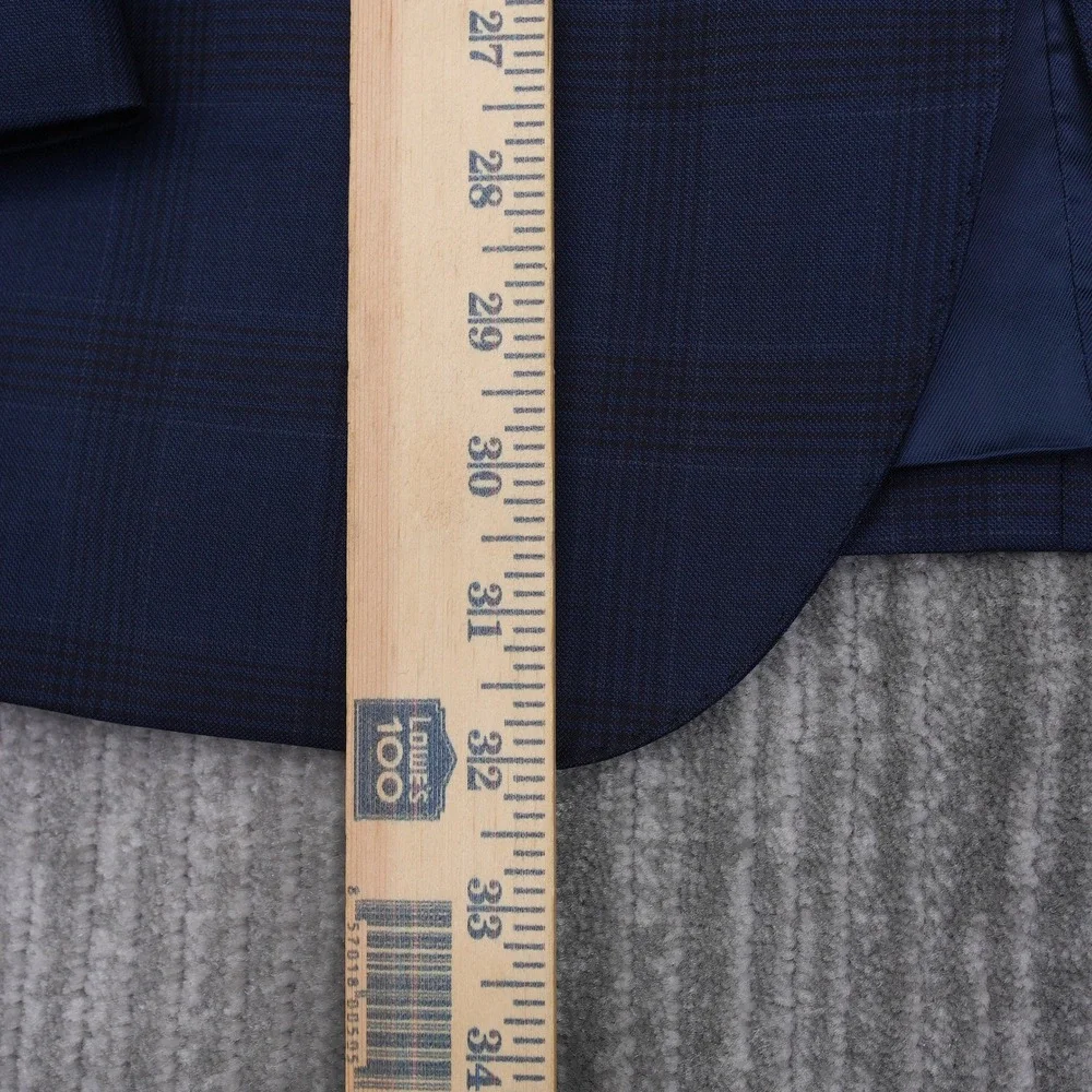 Saks Fifth Avenue Mens Navy Blue Zegna Wool Blazer Sport Coat Made in Italy 40R - Picture 4 of 11